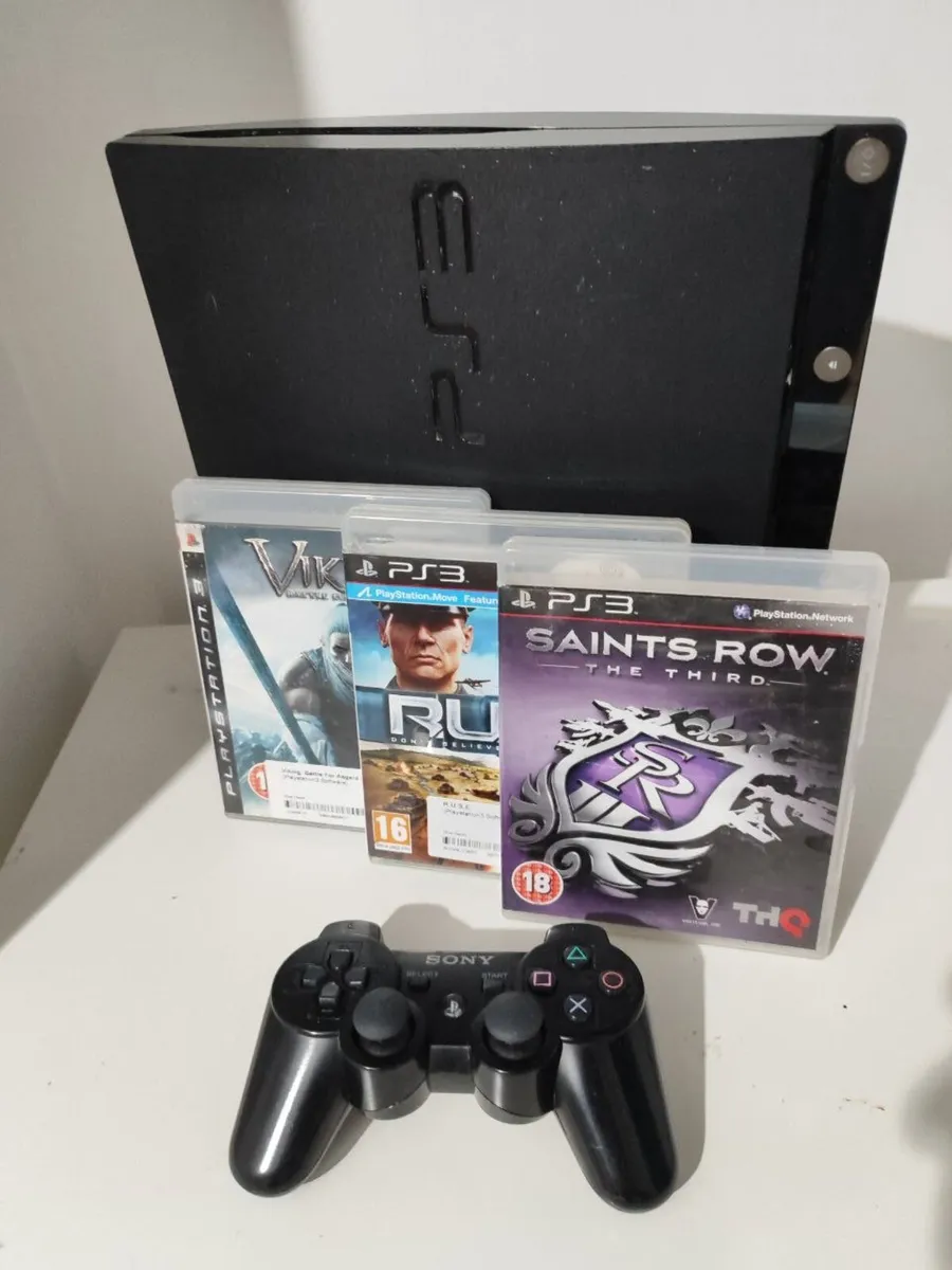 Sony PlayStation 3 Slim | PS3 Console + 3 Games - Image 2