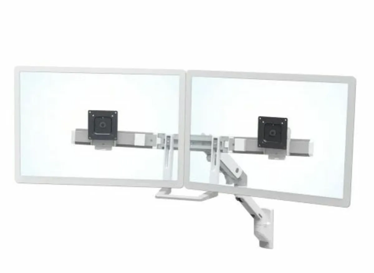 Ergotron HX Dual Monitor Wall Mount Arm (New) - Image 2