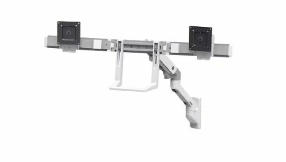 Ergotron HX Dual Monitor Wall Mount Arm (New) - Image 3