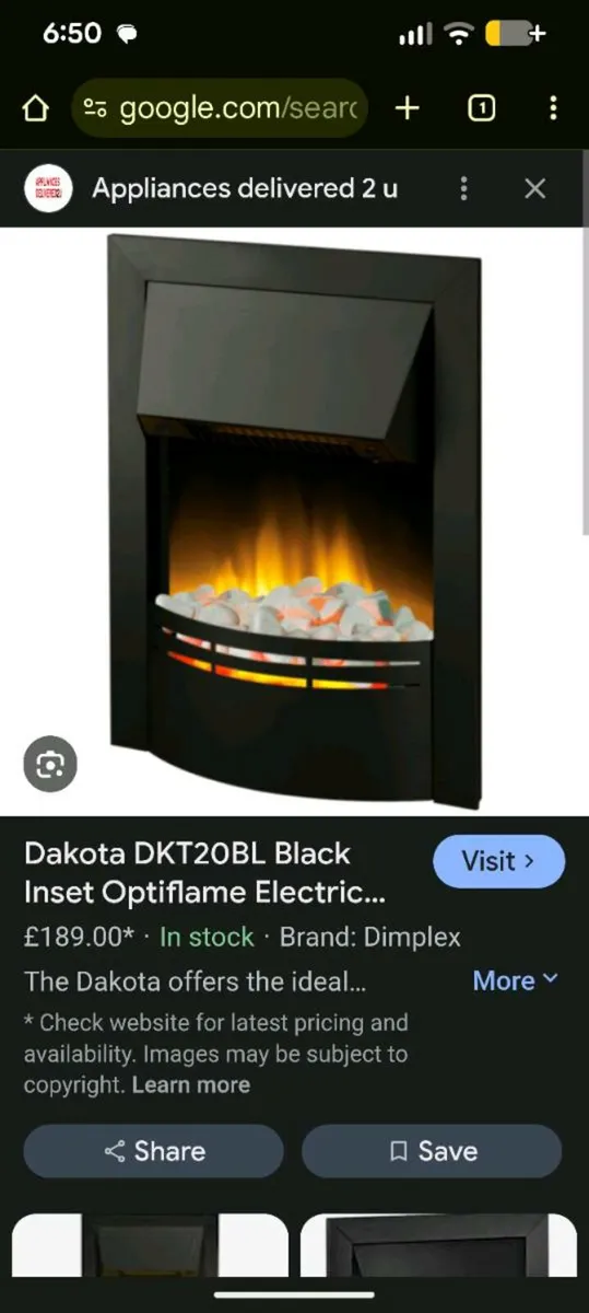 Dimplex Dakota Black Elec Fire - Image 2