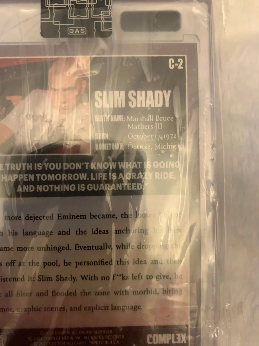 Eminem  trading card - Image 3