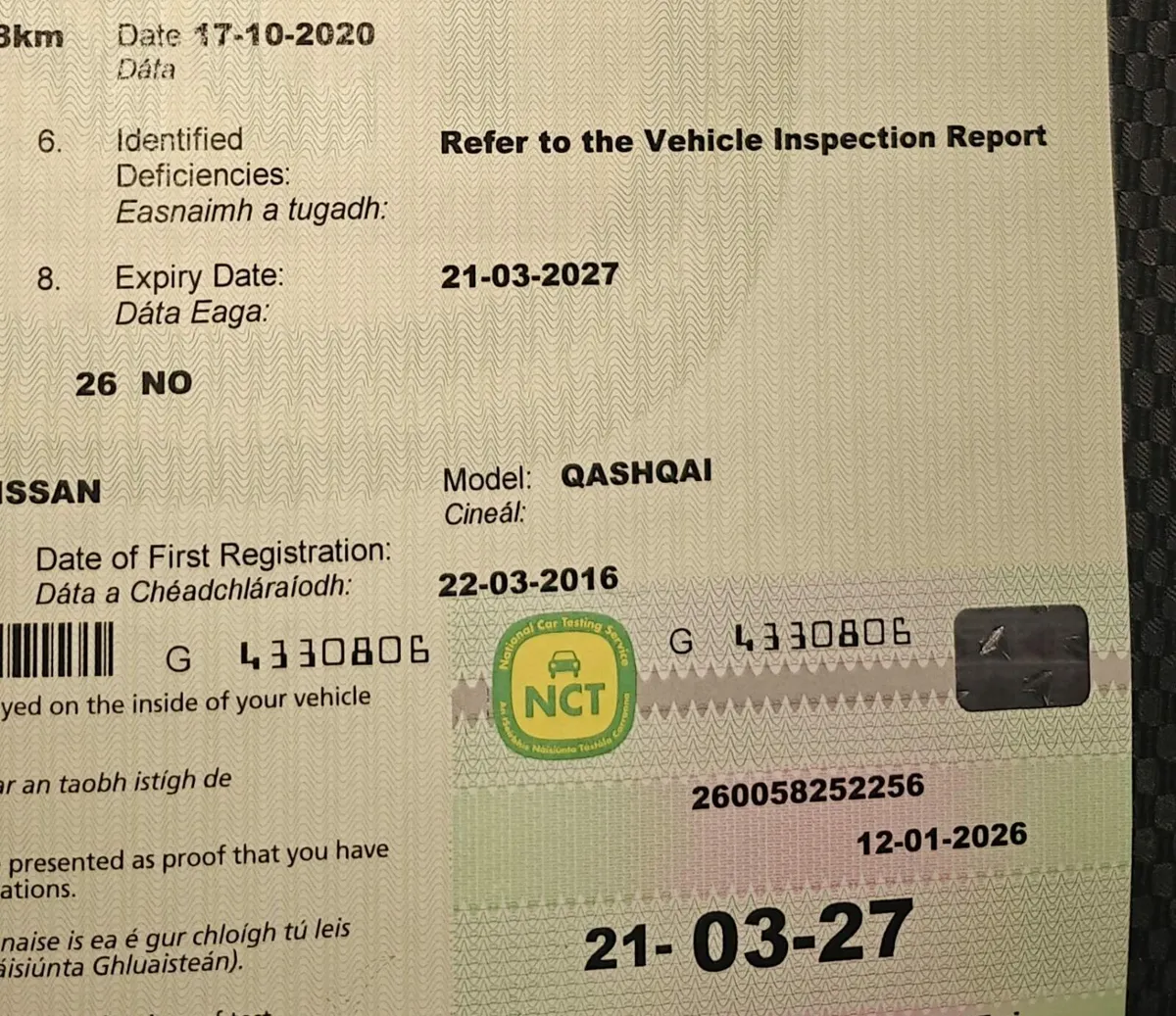 Nissan Qashqai 2016    Nct 03/2027 - Image 1