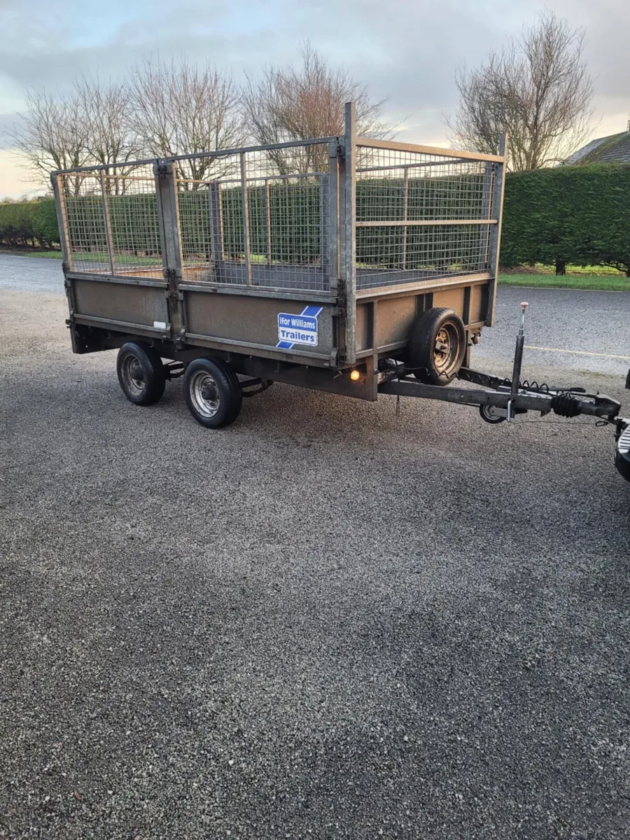 10x5'6 ifor Williams drop sides trailer with creel - Image 1