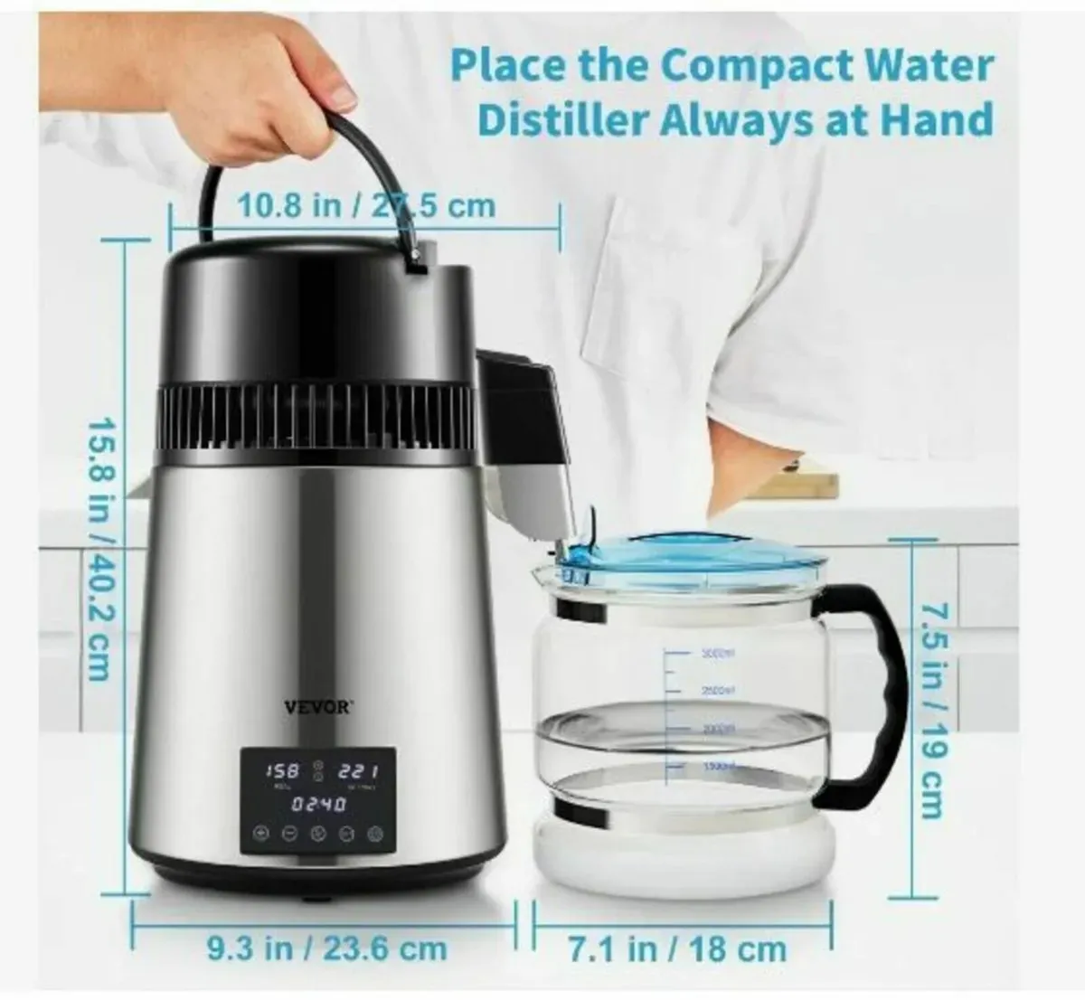 4L Water Distiller 1L/H Distilled Water - Image 3