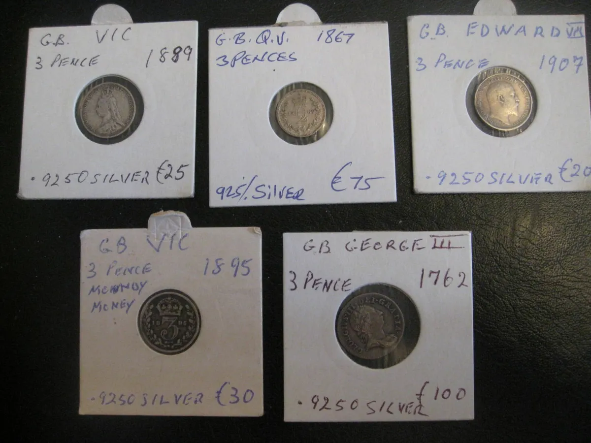 GB 3 Pence Coins - Various Prices - Image 1