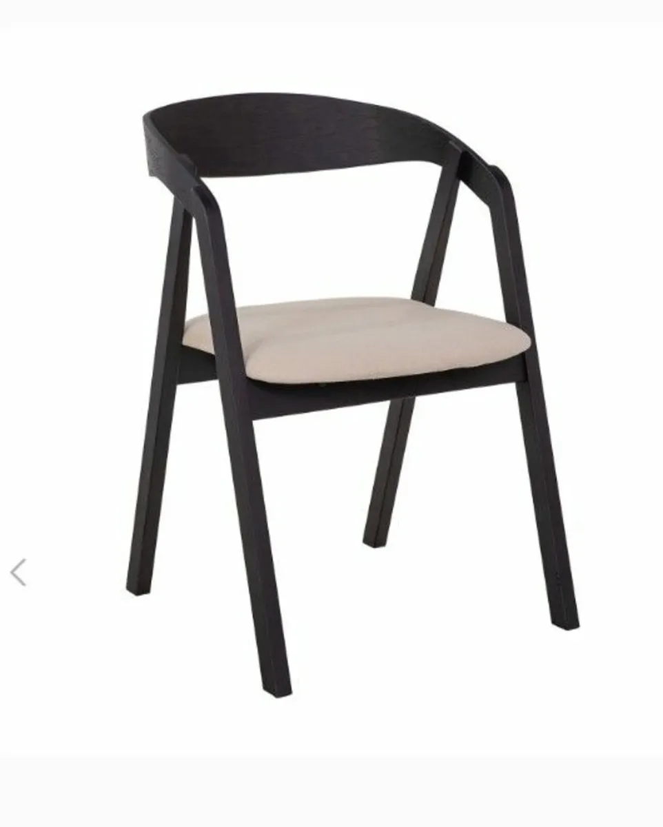 Oslo Solid Beech Dining Chair Black - Image 4
