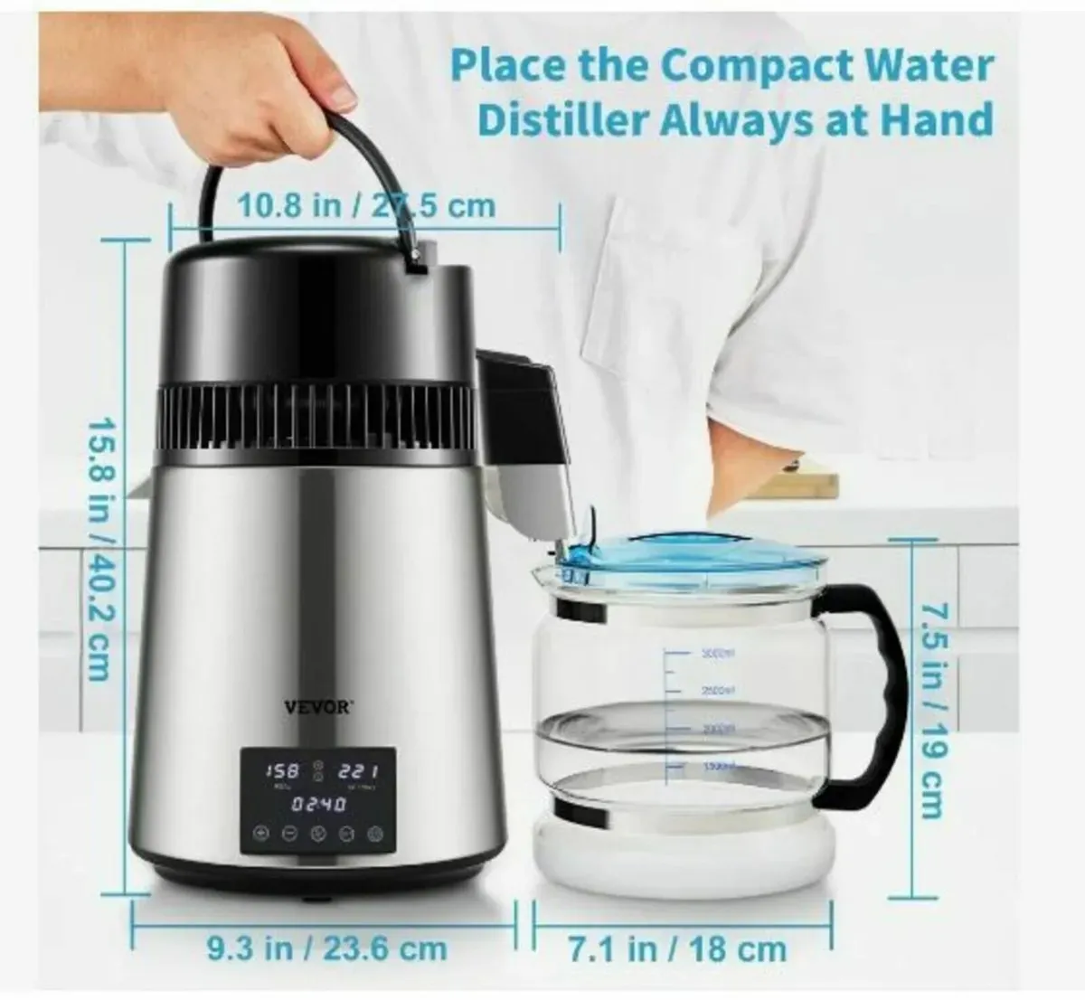 4L Water Distiller - 750W Distillation Machine - Image 3