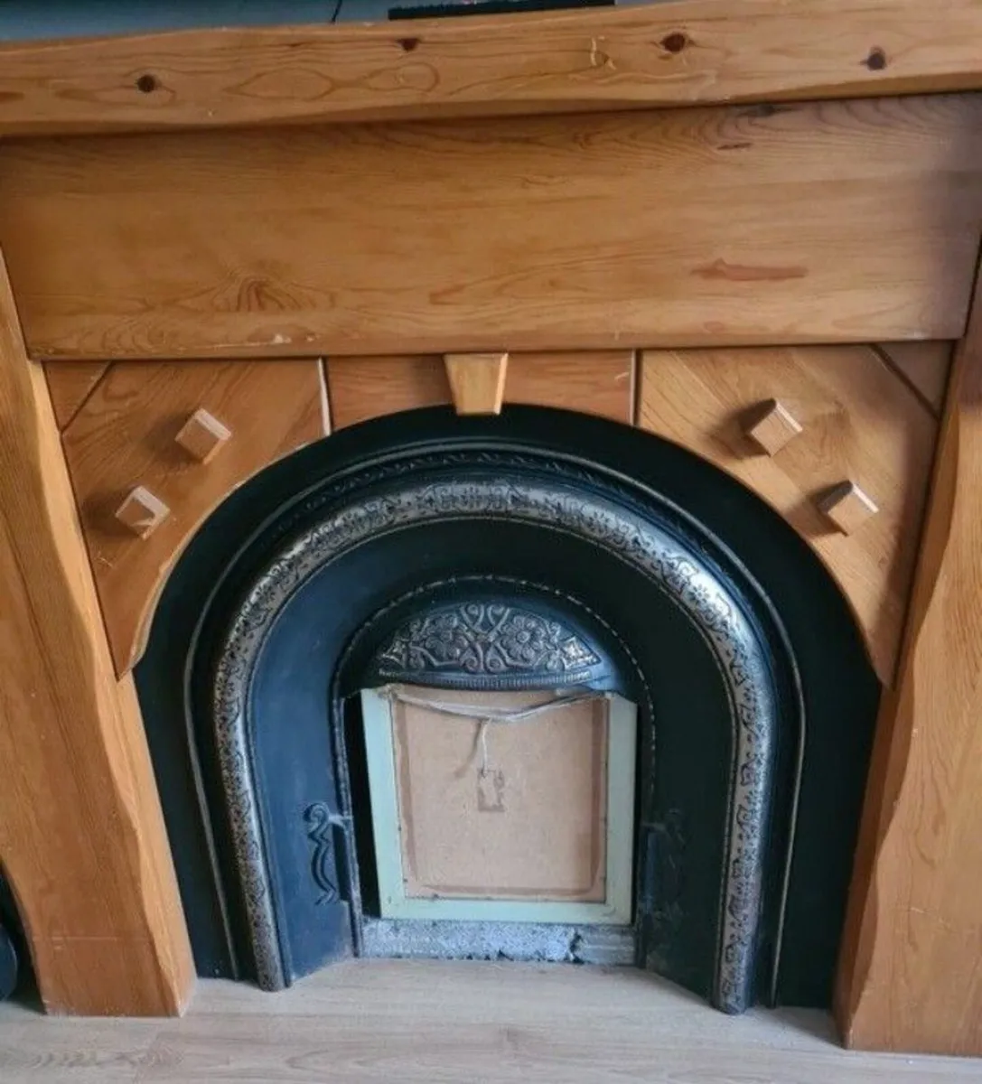 Solid Modern Fireplace surround+insert full set - Image 1