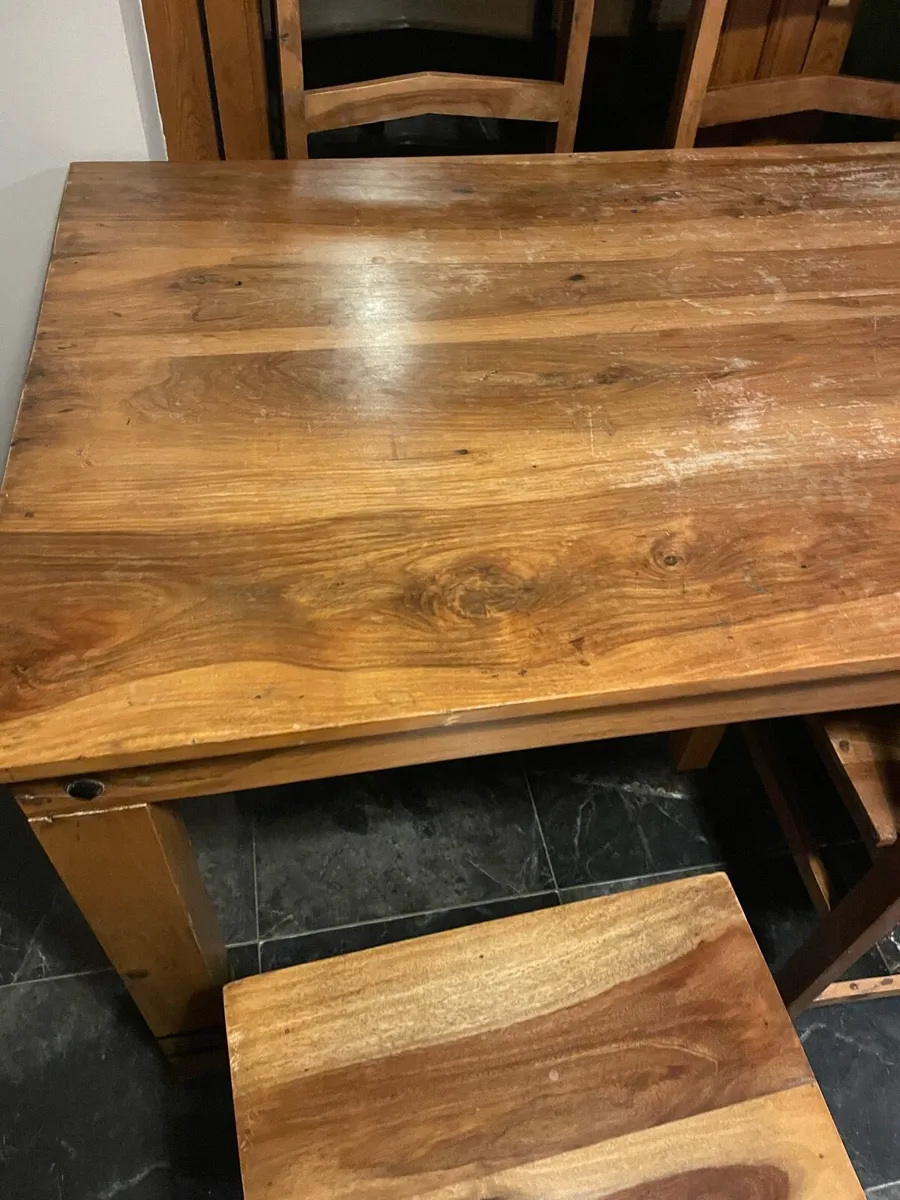 Shaker Oak Table & Chairs - Image 1