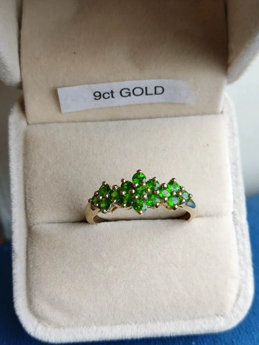 Large size.
A Chrome Diopside 9 CT Gold Ring - Image 1