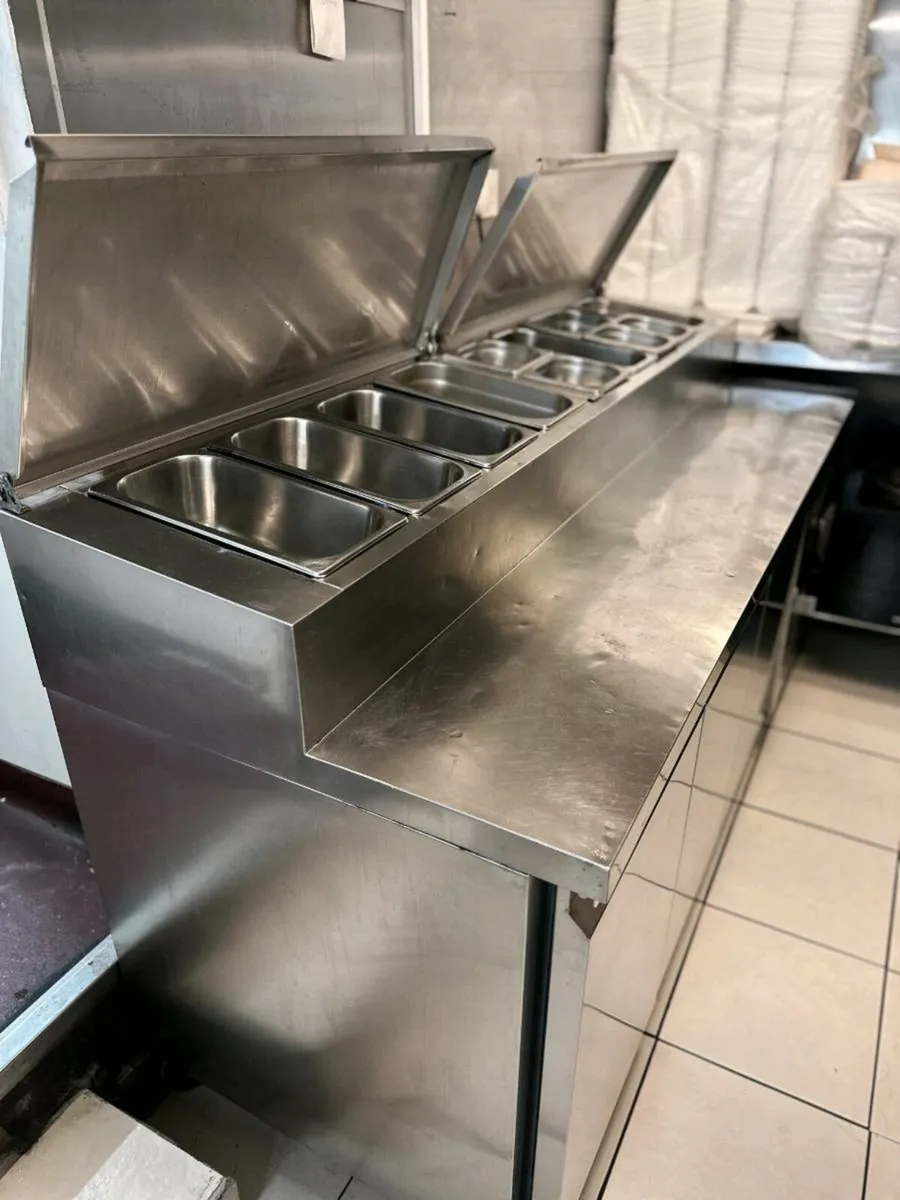 Commercial Stainless steel 3 door prep fridge - Image 4