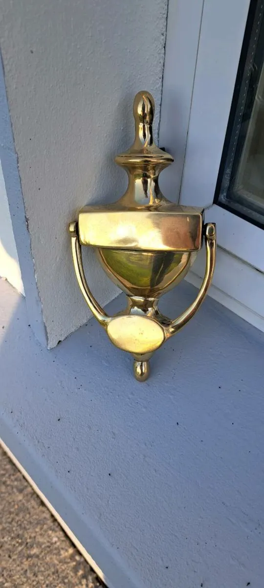 2 original brass door strikers  €35 each - Image 1
