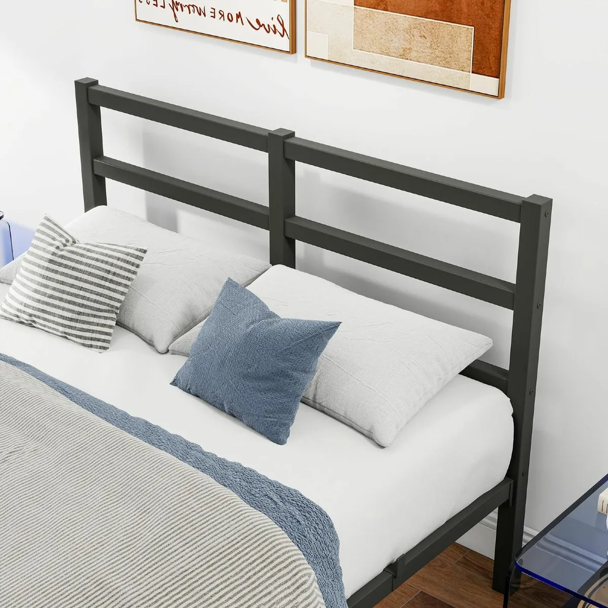 Double Bed Frame with Headboard 135x190cm Size - Image 4
