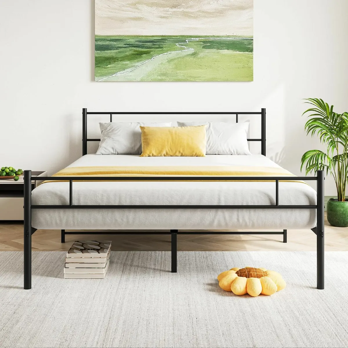 5ft king Size Bed Frame with Headboard Heavy Duty - Image 1