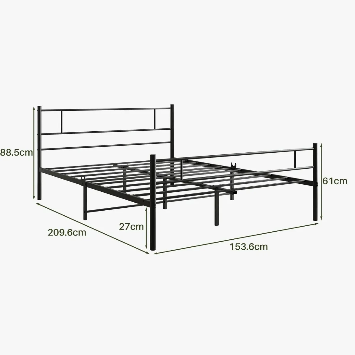 5ft king Size Bed Frame with Headboard Heavy Duty - Image 2
