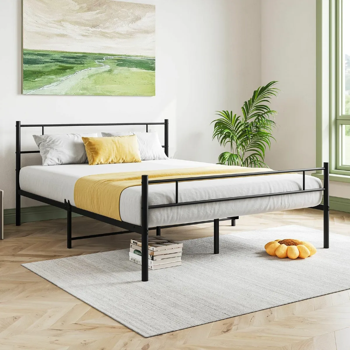 5ft king Size Bed Frame with Headboard Heavy Duty - Image 3