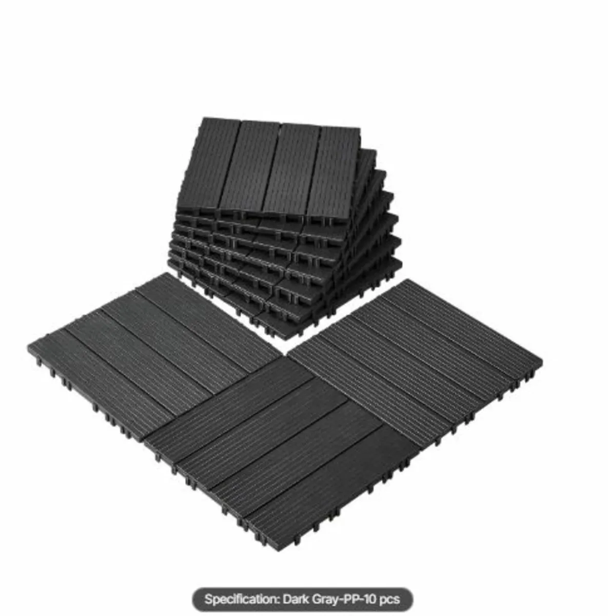 Interlocking Deck Tiles, 10 Pack,12"x12" 10 sq. ft - Image 1