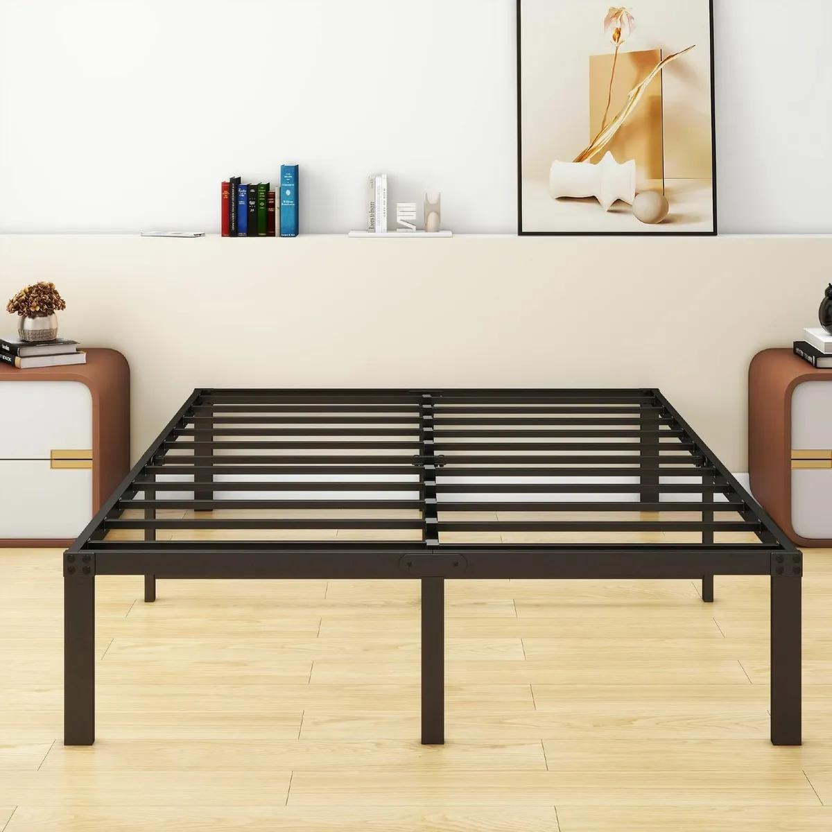 King Size Bed Frame 36cm High Metal Platform - Image 3