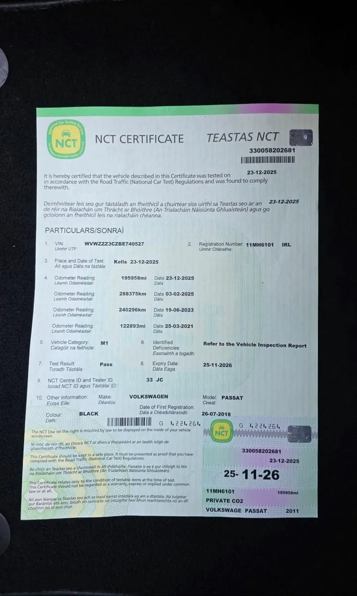 2011 VOLKSWAGEN PASSAT CC 2.0 TDI NEW NCT - Image 3