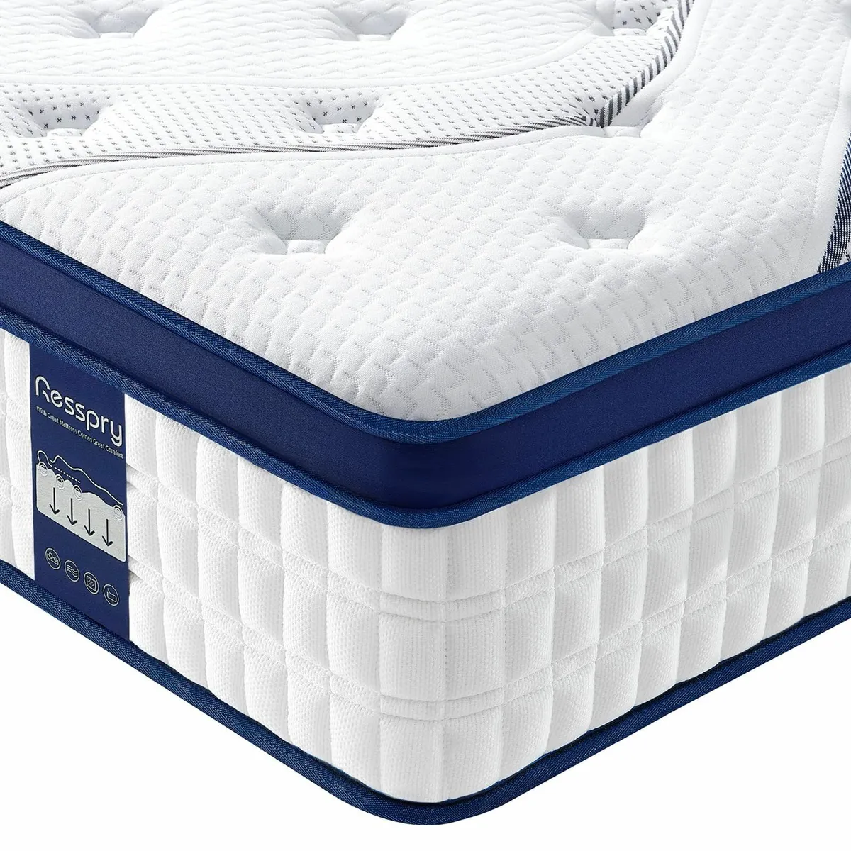 Double Mattress 10.3Inch Memory Foam with 7-Zone - Image 1