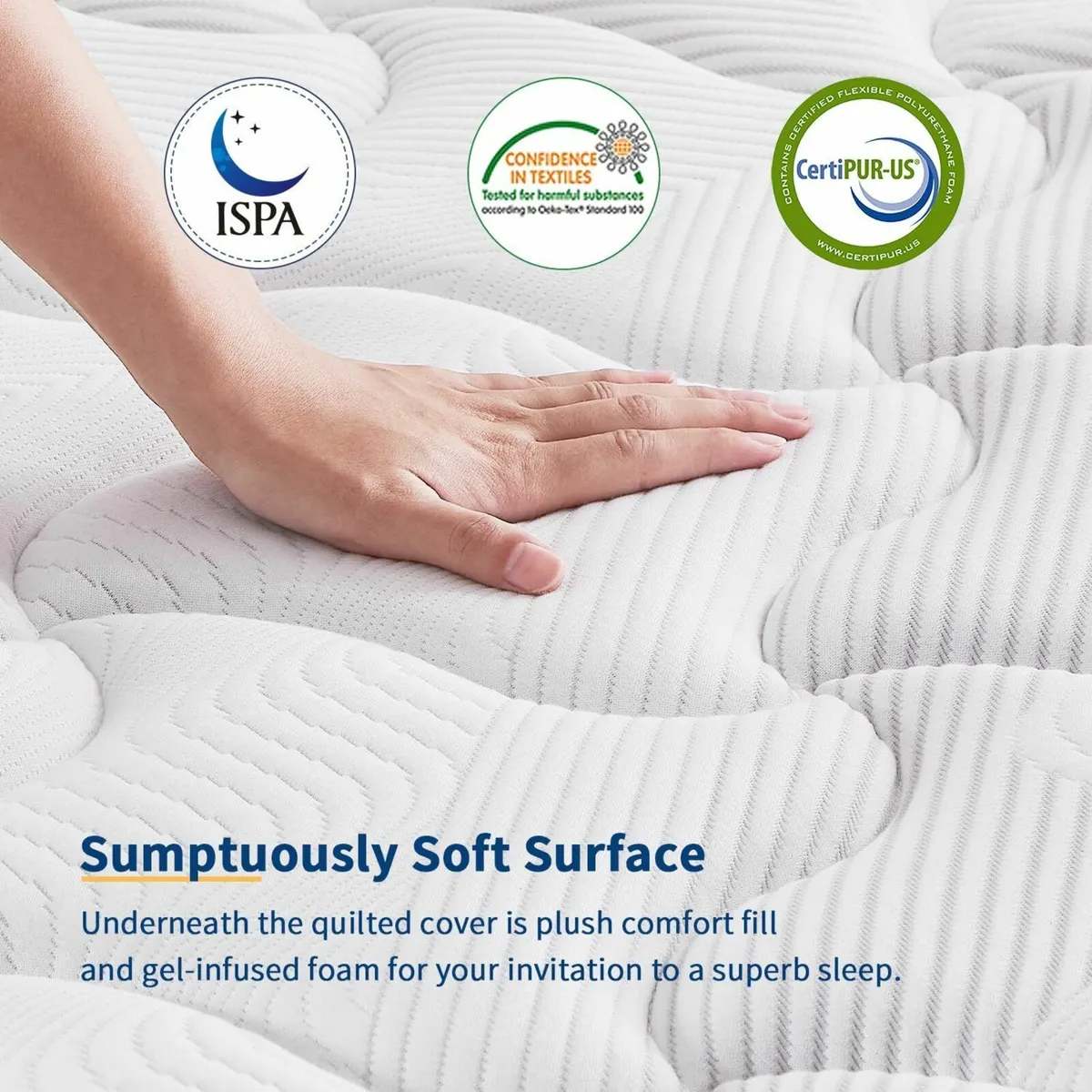 3FT Single Mattress 12 Inch Memory Foam Individual - Image 2