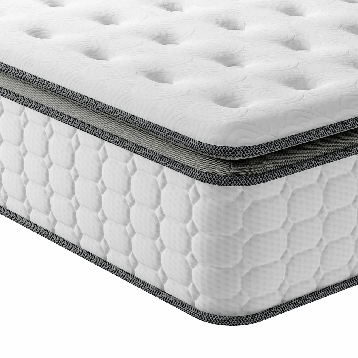 3FT Single Mattress 10.6 Inch Pocket Sprung with - Image 1