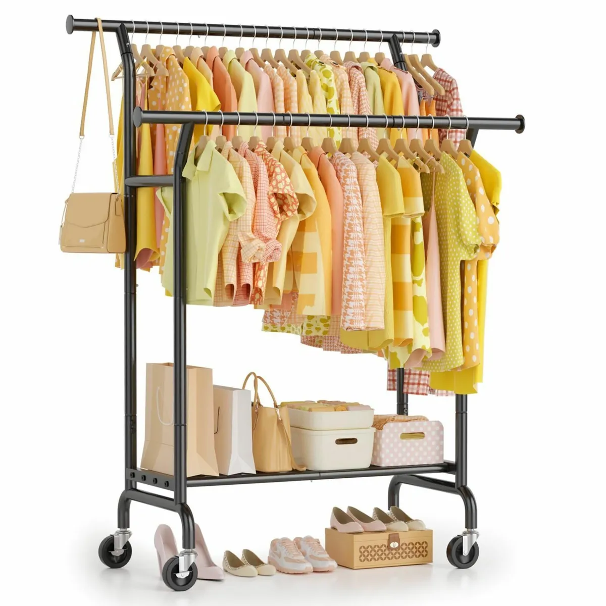 Double Clothes Rail Load 120 KG Heavy Duty on - Image 1