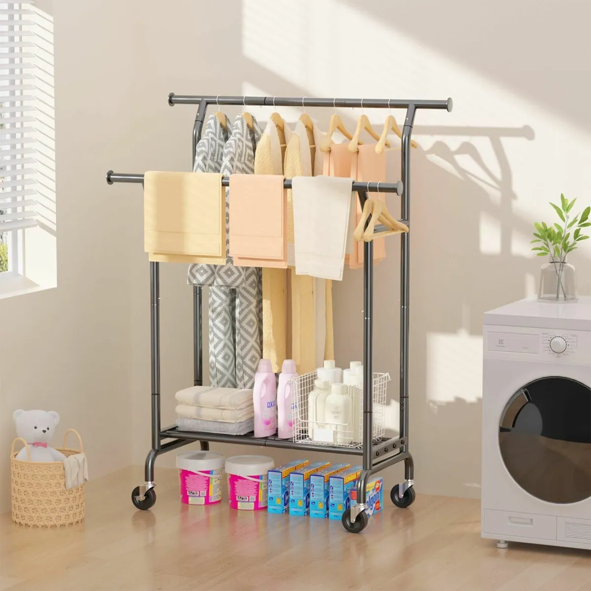 Double Clothes Rail Load 120 KG Heavy Duty on - Image 2