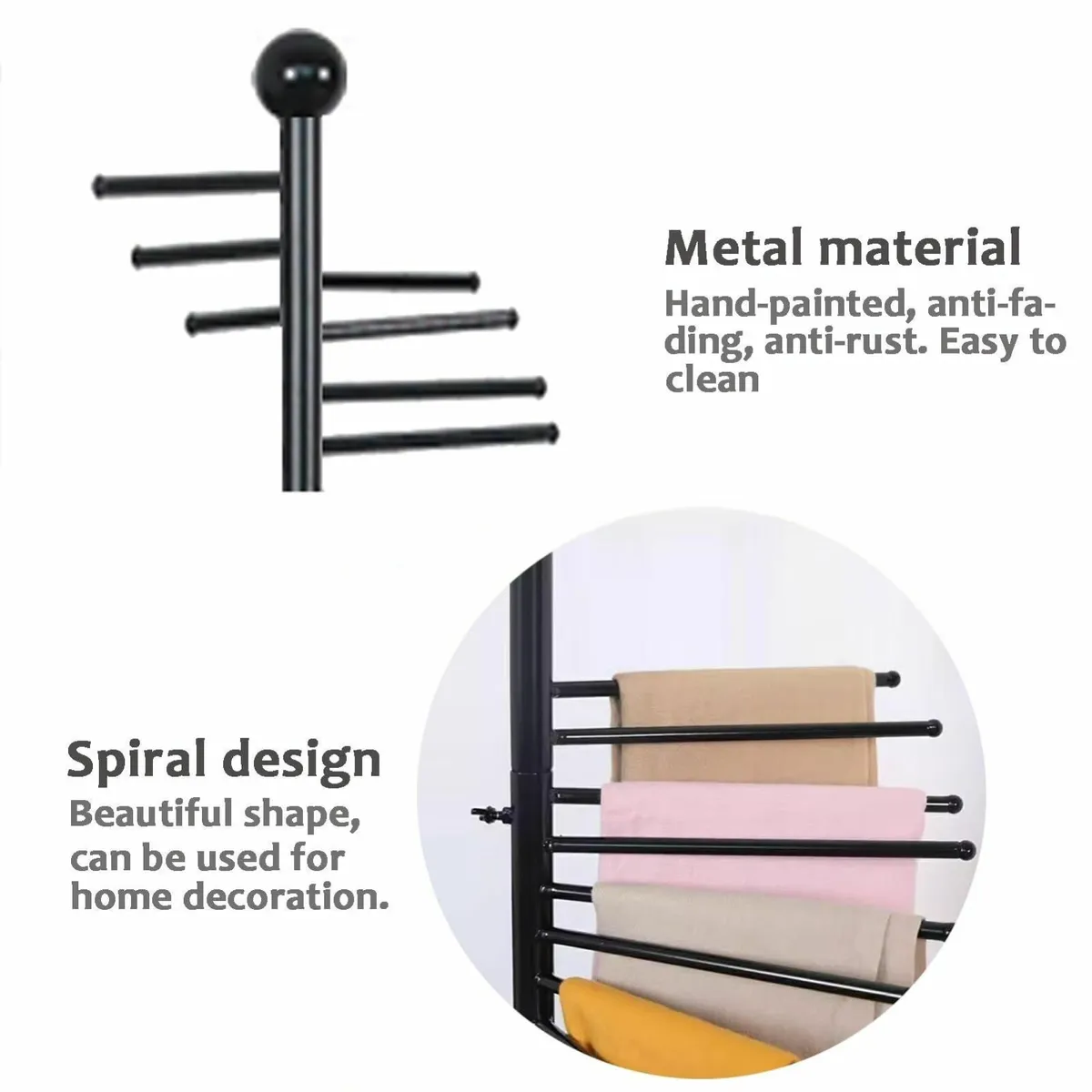 Freestanding Scarf Display Rack Metal Racks - Image 4