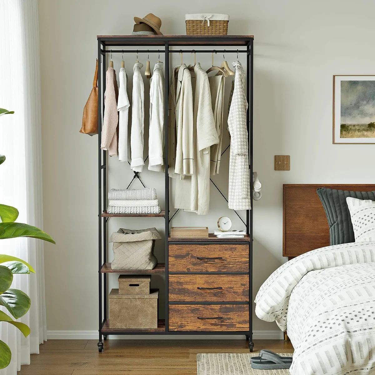 Clothes Rack Heavy Duty Rail Clothing for Bedroom - Image 2