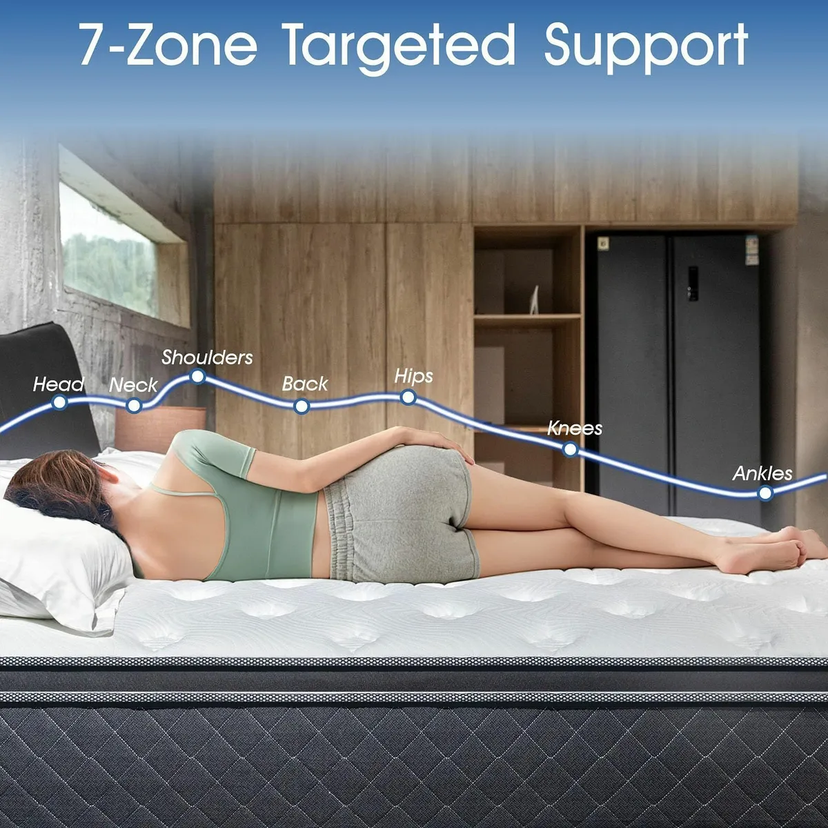 3ft Single Mattress – Gel Memory Foam 7-Zone - Image 3