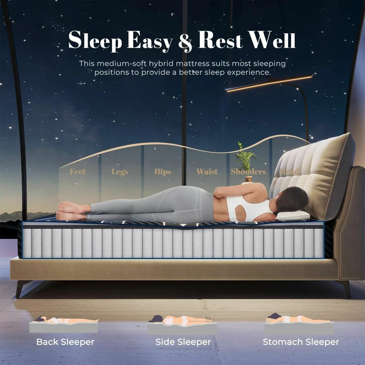 4FT6 Double Mattress 9.8 Inch Advanced Foam - Image 4