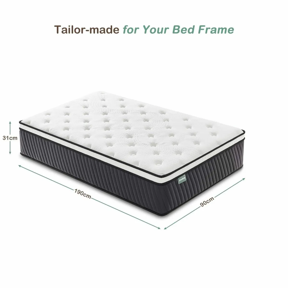 Single Mattress 12 Inch 3FT Orthopedic Hybrid - Image 2