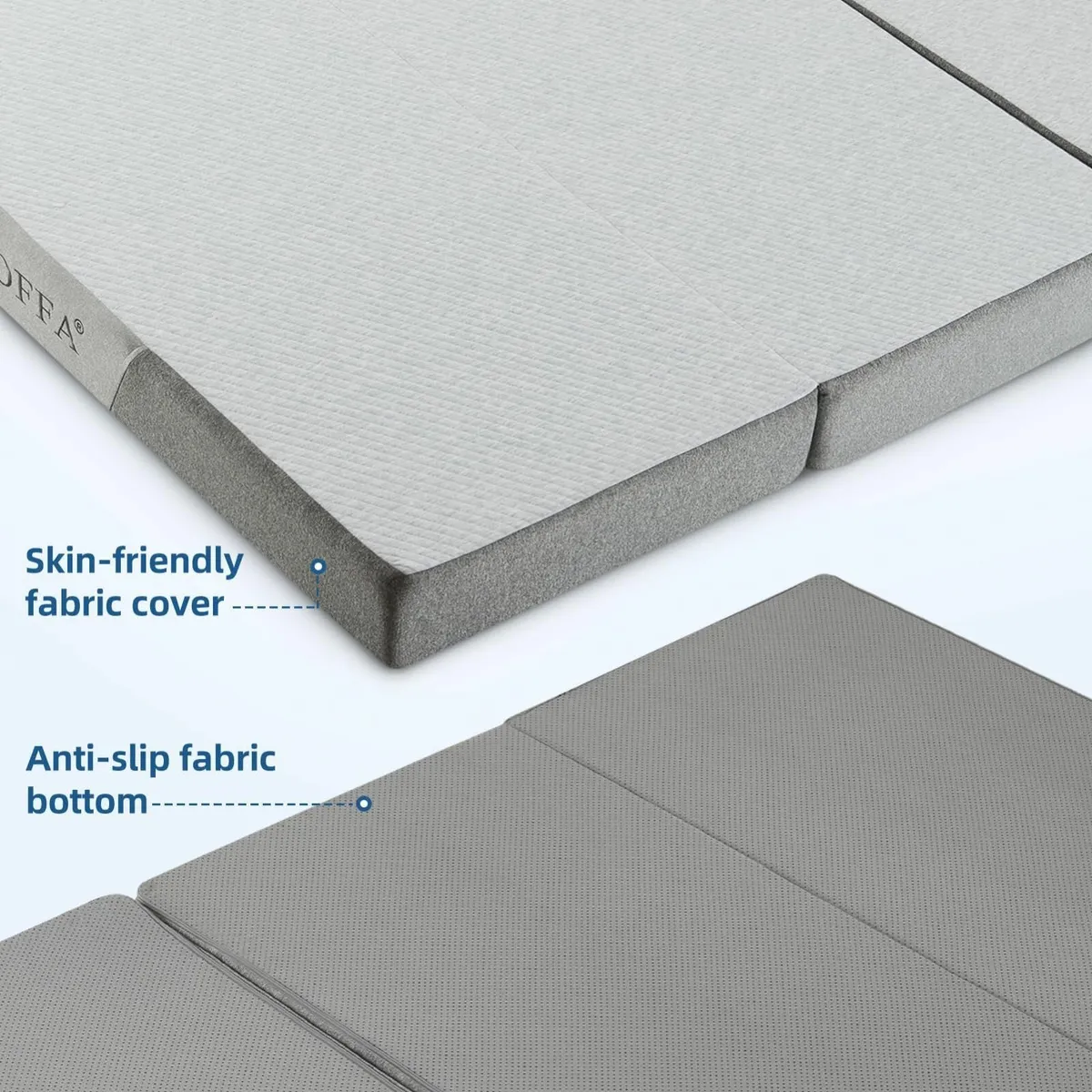 Folding Mattress King Tri-fold Size with Two - Image 4