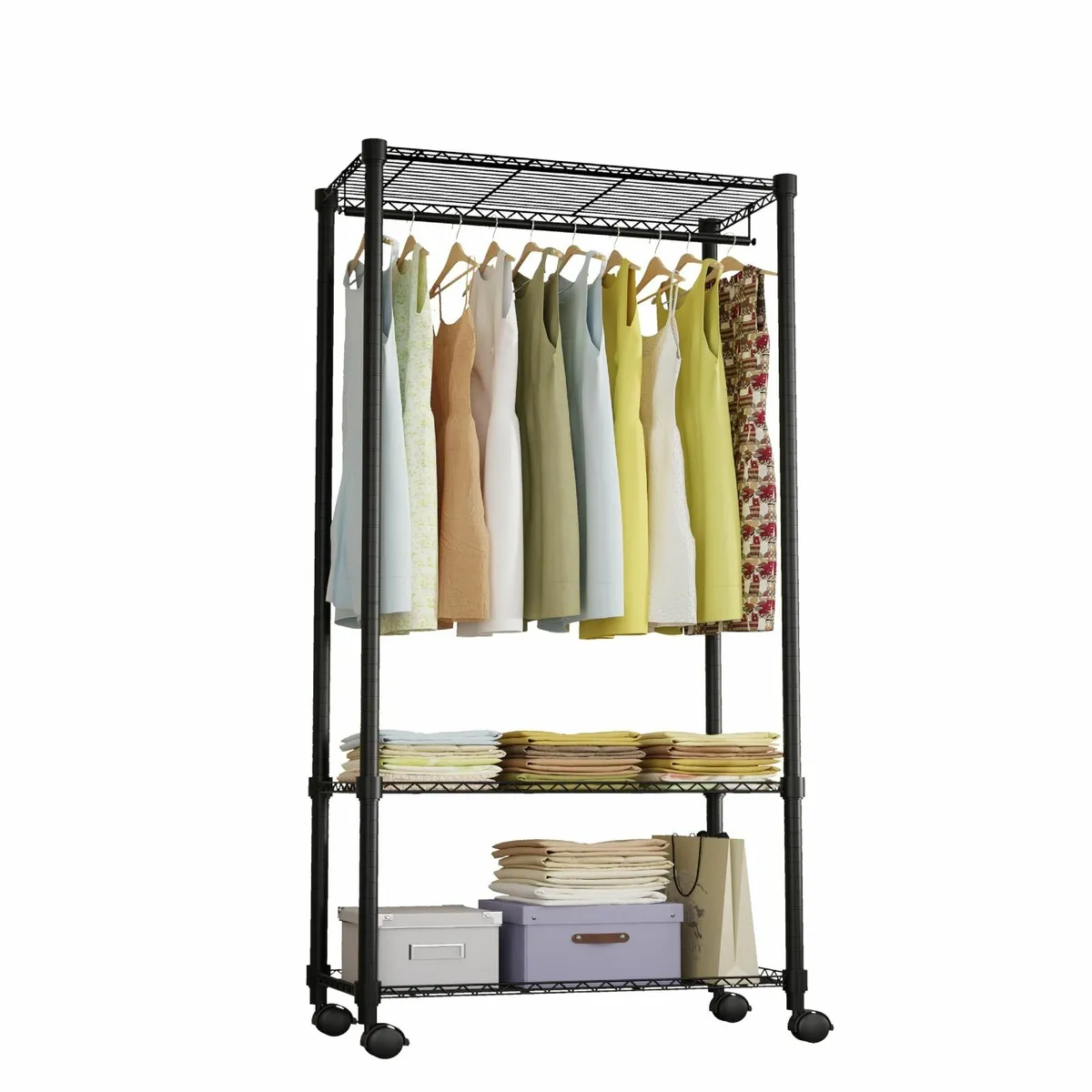 Portable Closets 3-Tier Clothes Garment Rack - Image 1