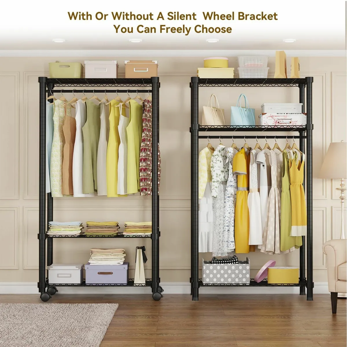 Portable Closets 3-Tier Clothes Garment Rack - Image 4