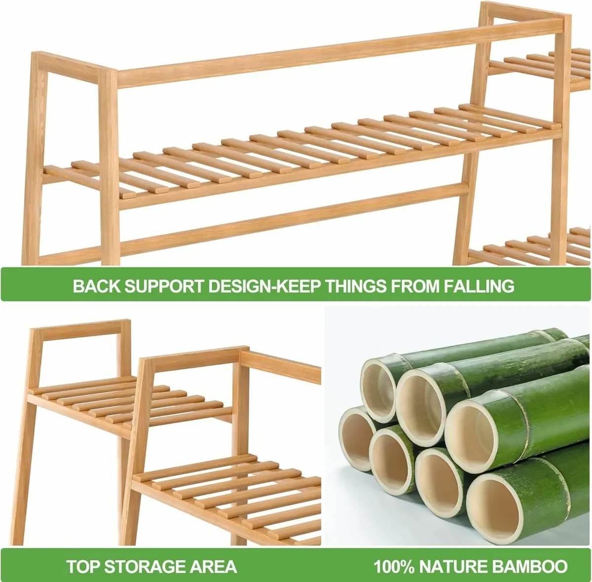 Bamboo Clothing Garment Rack Free Standing - Image 4