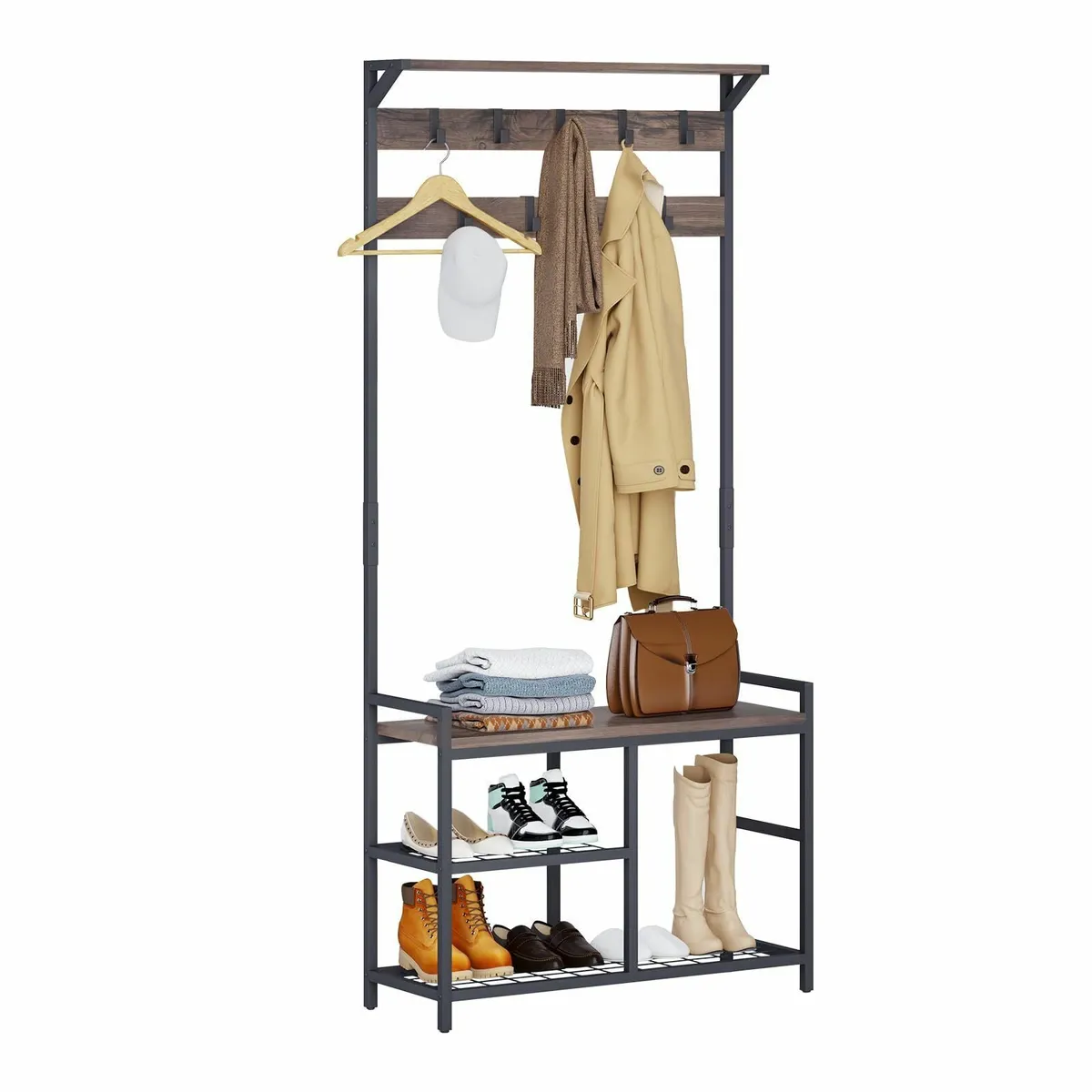 Hallway Coat Stand Industrial Rack free standing - Image 1
