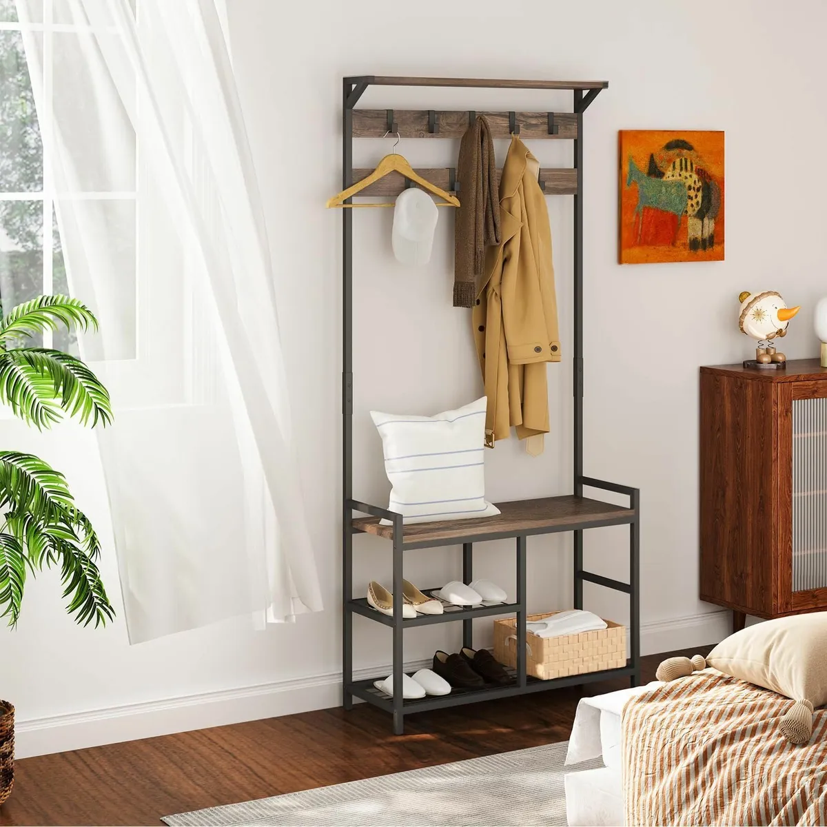 Hallway Coat Stand Industrial Rack free standing - Image 2