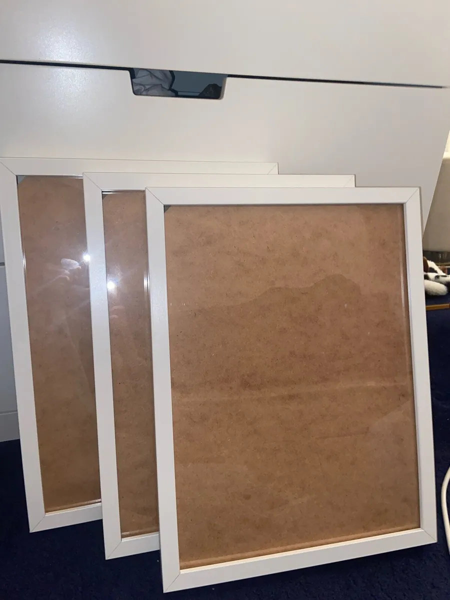 IKEA white photo frames x3 - 30x40cm - Image 1