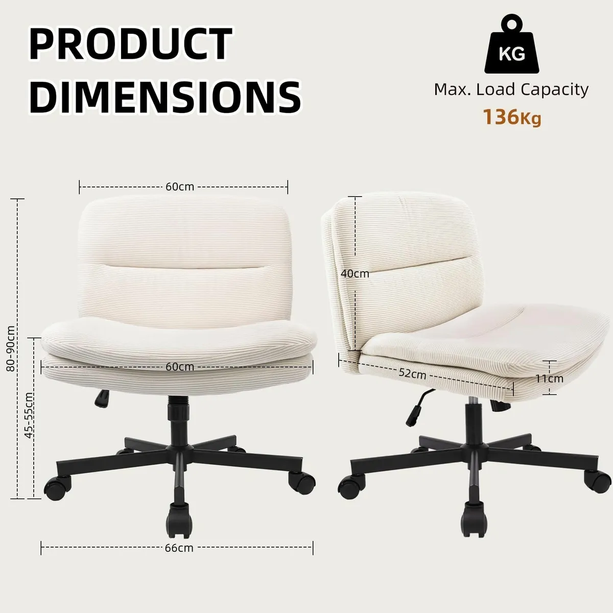 Ergonomic Office Chair, Velvet Desk Chair Computer - Image 2