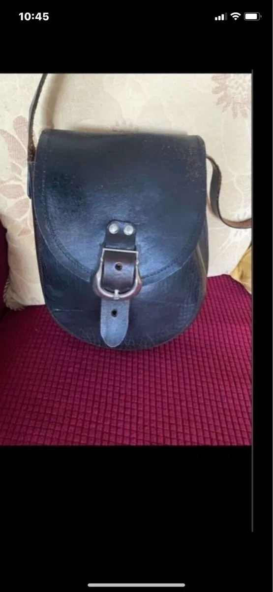 Vintage Leather Shoulder Bag - Image 1