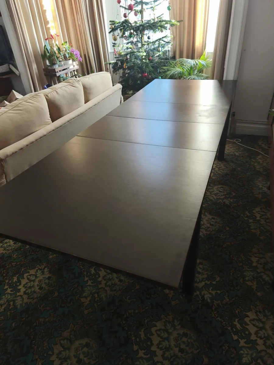 Oak veneer extendable table - Image 2