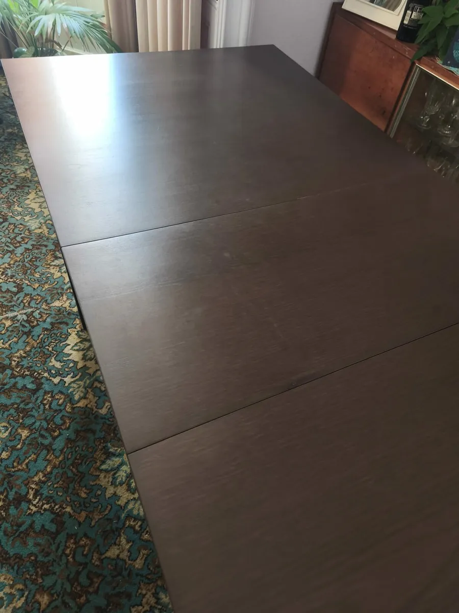 Oak veneer extendable table - Image 3