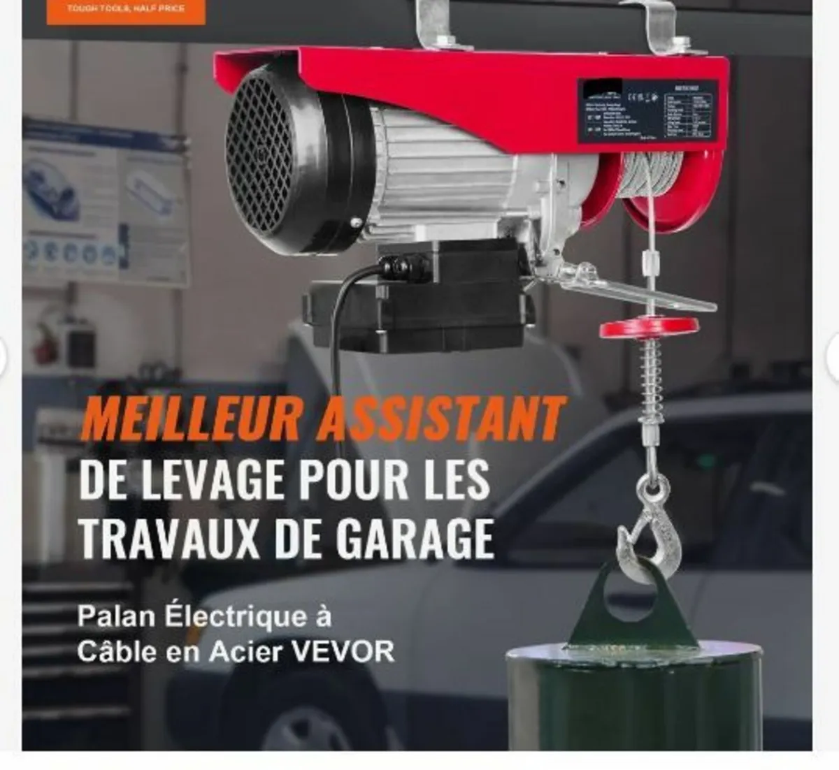 Electric Hoist 2200 lb Electric Winch Wire Rope - Image 2