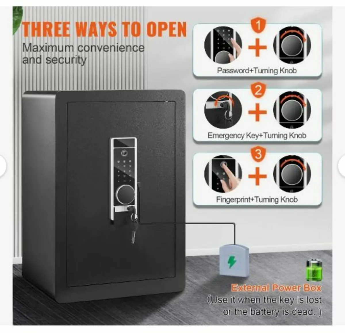 Safe, 62 L Home Safe, Steel Security - Image 3