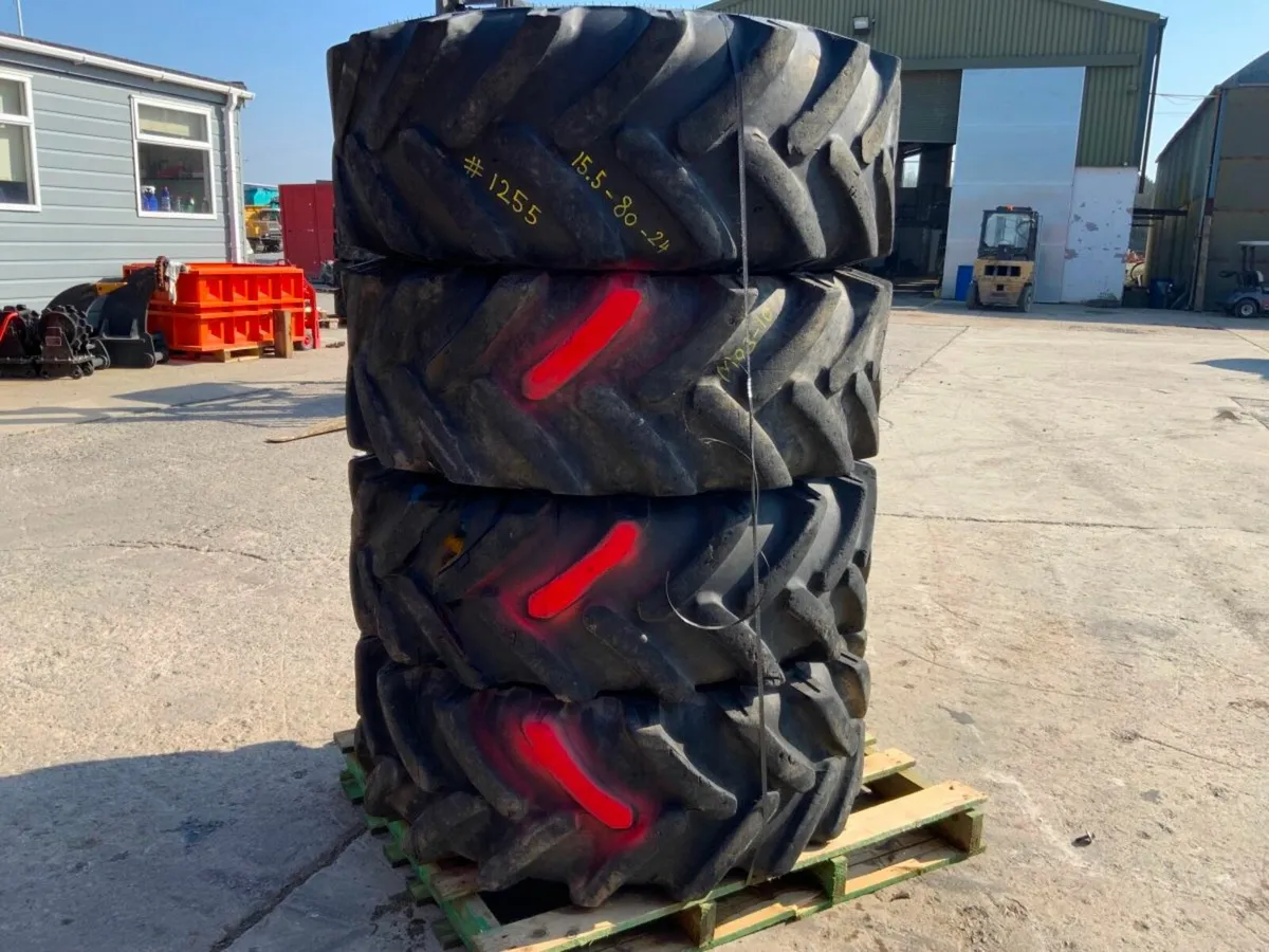 15.5/80/24 JCB TELEPORTER TYRES.........1255. - Image 2