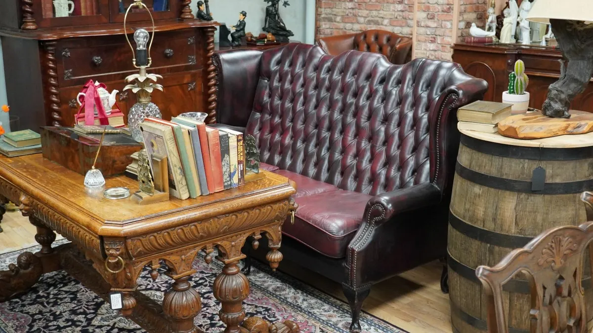 Oxblood Chesterfield 3 Seater - Image 1