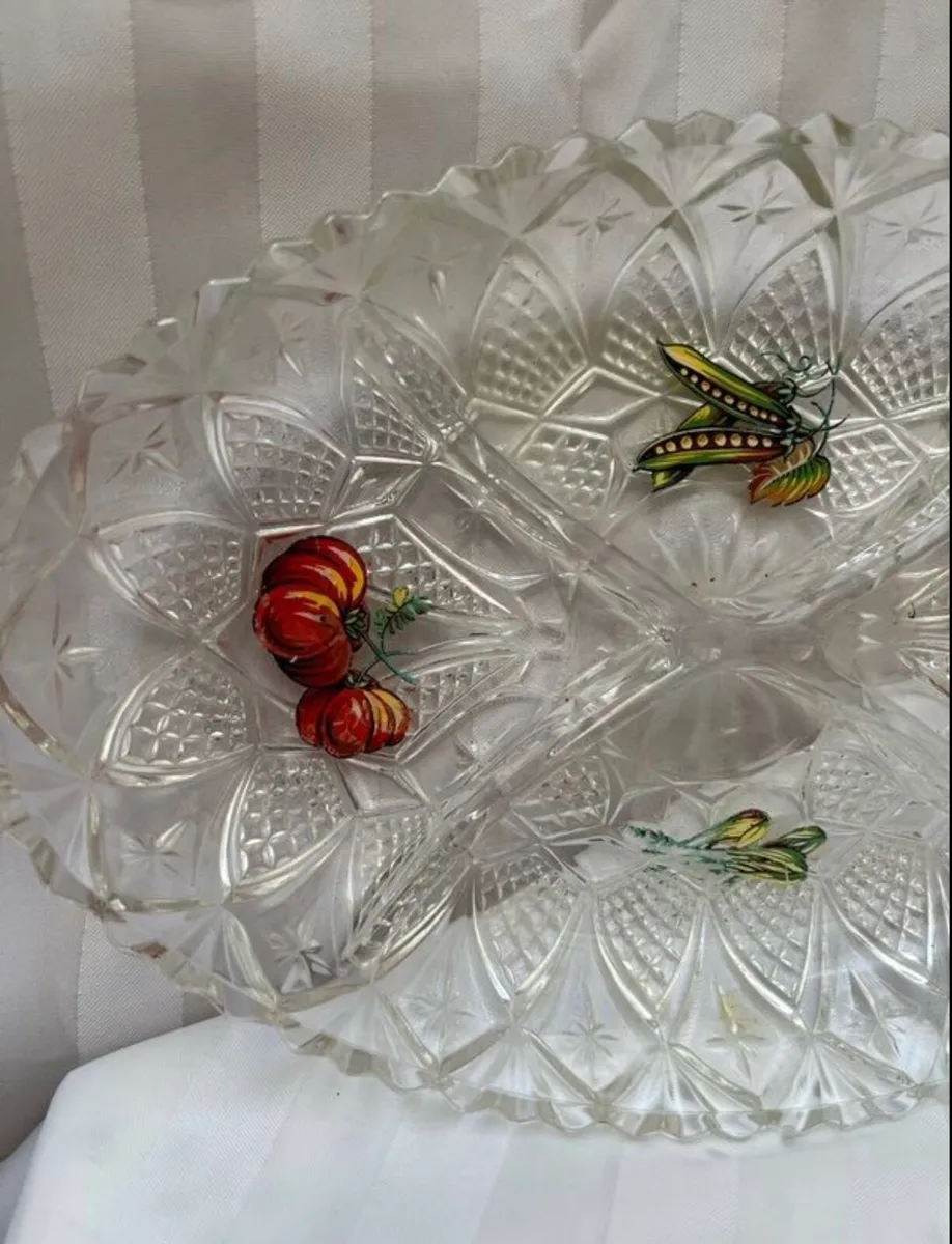 Vintage glass serving tray - Image 3