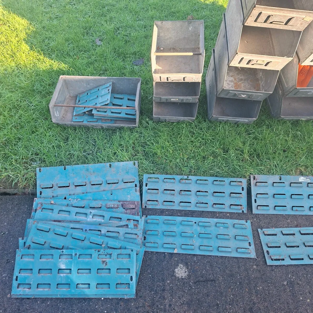 Metal storage bins - Image 1